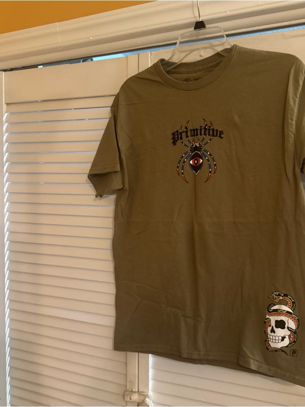 Primitive Olive Spider Graphic Tee - Men's Shirt
